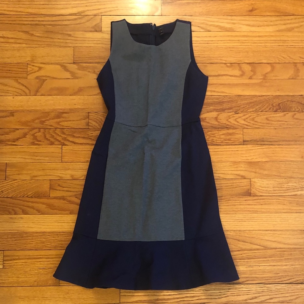 J.Crew Gray and Nany Dress